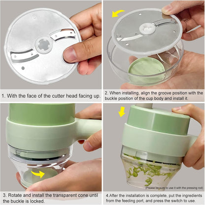 Wireless Mini Electric Chopper – USB Rechargeable Food Processor