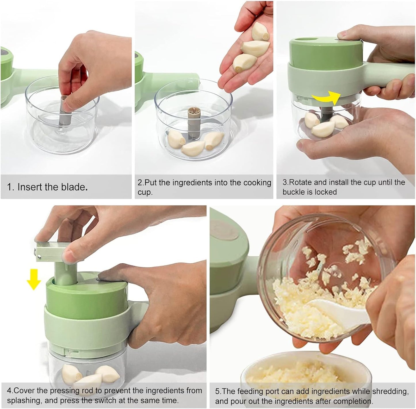 Wireless Mini Electric Chopper – USB Rechargeable Food Processor
